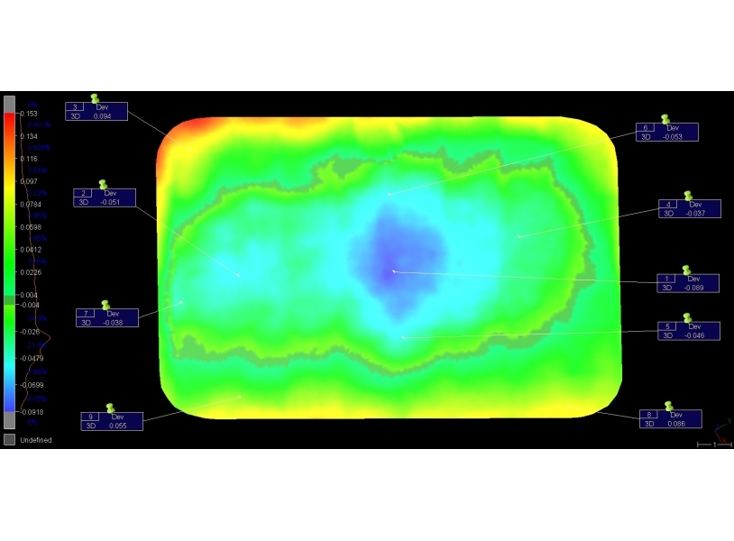 Production d'ortho-image et étude des déformations.